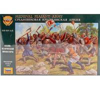 Medieval Peasant Army Figure Plastic Kit 1:72 Model ZVEZDA