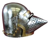 Medieval Pig Face Helmet Hounskull Italian Bascinet Helmet Knights Larp Warrior helmet Crusader Pig helmet Roleplay costume