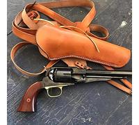 Medieval Pistol Holster, Retro Leather Single Gun Holder Old West Cowboy Cowgirl Cosplay Costume Revolver Pistol Gun Holster For 6 Inch Barrel Shoulder Belt