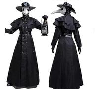 Medieval Plague Doctor Costume for Adults - Dark Steampunk Raven Birdman Outfit with Grim Reaper Theme 5 S
