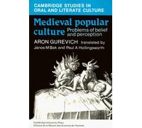 Medieval Popular Culture (Cambridge Studies in Oral and Literate Culture, Series Number 14)
