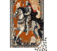 Medieval PortraitsPuzzles 1000 Pieces for Adults for Adults 1000 Piece Puzzle Educational Challenge Games Home DecoratioSkeleton Knight