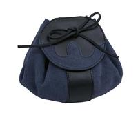 Medieval Pouch Suede Leather Belt Bag, Spanish Heritage Genuine Leather Drawstring Waist Bag for LARP, Renaissance Faire Cosplay & Costume, Natural, Medieval