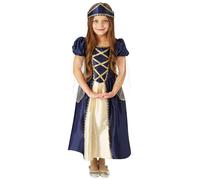Medieval Princess Girls Historical Tudor Fancy Dress Book Day Costume Age 3-13