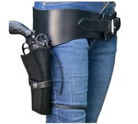 Medieval PU Leather Gun Holster, Pistol Belt with Adjustable Buckle for Western Cowboy Cosplay, Halloween Party Costume Accessories/Steampunk Theme Events