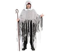 Medieval Renaissance Cape - Hooded Cape, Scary Gothic Halloween Costume, Adjustable Full Length Robe, Haunted House Cosplay Clothing, Vintage Masquerade Outfit | for Men Women Fil