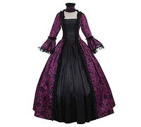 Medieval Renaissance Costumes for Women Elegant Vintage Traditional Victorian Irish Costume Palace Outfit Lace Stitching Puffy Corset Gothic Princess Dress Halloween Cospaly Queen Costume, Tudor Dress