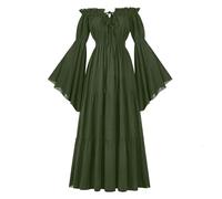 Medieval Renaissance Dress Renaissance Medieval Dresses Long Gothic Halloween Victorian Elegant Costumes Vintage Waist Elasticated Steampunk Cosplay Cocktail Outfits Maxi Traditional Party
