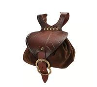 Medieval Renaissance Pouch Ren Faire Bag Fanny Pack Waist Drawstring Leaf Costume Accessories For Women, Brown3, Medieval