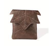 Medieval Renaissance Pouch Ren Faire Bag Fanny Pack Waist Drawstring Leaf Costume Accessories For Women, Coffee, Medieval