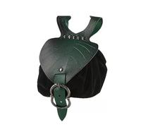 Medieval Renaissance Pouch Ren Faire Bag Fanny Pack Waist Drawstring Leaf Costume Accessories For Women, Green3, Medieval