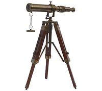 Medieval Replicas Antique replica marine brass Tripod Telescope 10" with adjustable tripod stand