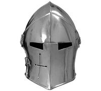 Medieval Replicas Barbuta Helmet Knights Templar Crusader Armour Helmet (Steel)