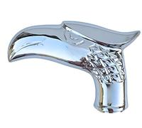Medieval Replicas EAGLE GIFTS Handmade Eagle Head Shape Metal Walking Stick Handle in Silver Color - Decorative Handles for Wooden Canes