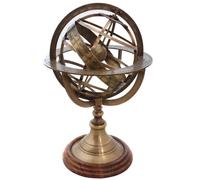 Medieval Replicas Engraved Brass Tabletop Armillary Nautical Sphere Globe