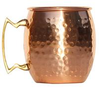 Medieval Replicas SouvNear 100% Pure Copper Moscow Mule Mug - Handmade Hammered 16 oz / 473 ml Mug with Brass Handle, Best Cup for Mules, Drinks Ice Cold Beer