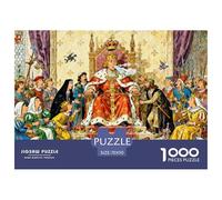 Medieval Royal Portrait Sitting Wooden Jigsaw Puzzle Waterproof 1000 Piece Puzzles for Adults Gifts Challenging And Brainteasing Home Decoration