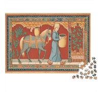 Medieval Servants in A Stable Jigsaw Puzzles Challenge Toy Educational Games Home Decoration for Adults& Teenager Age 14 Years Up 38x26cm/1000pcs