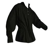 Medieval Shirt Men's Longram, Victorian Ruffle Shirt, Men's No Belt, Steampunk Pirate Shirt with Lacing, Vintage Renaissance Shirts, Viking Clothing, Linen Shirt, Lace-Up Shirt for Halloween