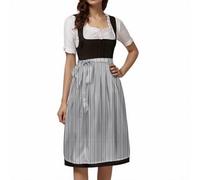 Medieval Shirt Women's White German Oktoberfest, Classic Half Apron with Lacing for Women, Bavarian Style, Cosplay Costume, Elegant, Adjustable Cosplay Costume with Static Shock, Light grey, M