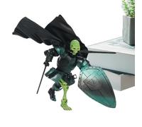 Medieval Skeleton Knight Action Figure, 360° Multi-Joint Articulated Poseable Model with A-rmor Details, Gothic Home Decor Figurine for Desktop Display, Halloween Collectible Toy (14cm Height)