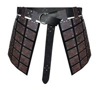 Medieval Skirt for Men - Medieval Fighting Rock for Men, Double Thigh Rock Made of Faux Leather | Realistic Thigh Protection Vintage Thigh for Show Party Cosplay H