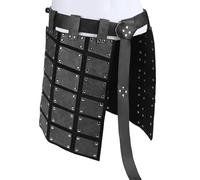 Medieval Skirt for Men - Medieval Thigh Skirt Double Sided Protective Belt | Retro Faux Leather Knight Costume Realistic Thigh Protector for Men Cosplay Show Party