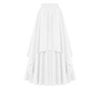 Medieval Skirt Women's Long Gothic Maxi Skirt Women's Double Layer Renaissance Traditional Skirt Elastic Waist Vintage Victorian Layer Skirt Elegant A-line Skirts Festive Clothing for Halloween