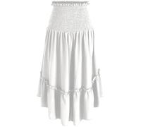 Medieval Skirt Women's Long Gothic Maxi Skirt Women's High Waist Costume Skirt with Ruffles Victorian Pleated Skirt Vintage Long Pleated Skirt Elegant A-line Skirts Festive Clothing for Halloween