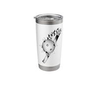 Medieval Spiked Ball Flail Weapon Blackwork Stainless Steel Insulated Tumbler