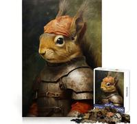 Medieval Squirrel 1000 Pieces Jigsaw Puzzles for Adults Focus Train Fade Resist Home Enjoyable Santa Present (50x75cm)