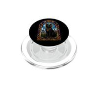 Medieval Stained Cat Glass PopSockets PopGrip for MagSafe