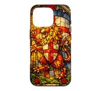 Medieval Stained Glass Lion Church St George Case for iPhone 16 Pro