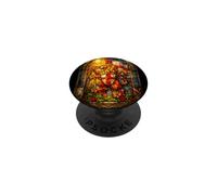 Medieval Stained Glass Lion Church St George PopSockets Adhesive PopGrip