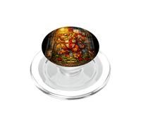 Medieval Stained Glass Lion Church St George PopSockets PopGrip for MagSafe
