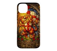 Medieval Stained Glass Lion Window St George Case for iPhone 14 Plus