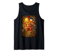 Medieval Stained Glass Lion Window St George Tank Top