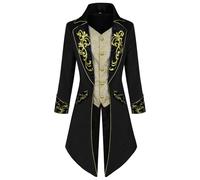 Medieval Steampunk Jacket For Men,Vintage Steampunk Tailcoat Jacket For Men | Gothic Frock Coat For Men | Long Costume Victorian Frock Coat Gothic Formal Steampunk For Teen