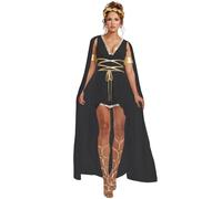 Medieval Style Halloween Costumes for Women Ancient Greek Goddess Cosplay Costume Perfect Halloween Outfit for Adults Includes Headpiece Waist Cord and Bracelet C,XL
