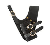 Medieval Sword Frog Faux Leather Sword Holster for Belt,Sword Holder Renaissance Belt Sheath for Knight Warrior Pirate Cosplay (Black)