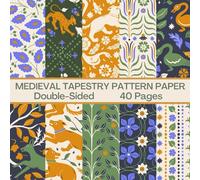 Medieval Tapestry Scrapbook Paper 40 Pages 20 Sheets: Double Sided Pattern Paper for Scrapbooking, Card Making, Origami, DIY and More