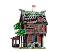 Reobrix Medieval Crusader Inn Building Block Set, Tavern Architecture Display Home Office Decor, Creative Construction Toy Model Collectible Kits 66017, Gifts for Adults Teens 14+(2953PCS)