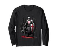 Medieval Templar Knight & Holy Crusader Warrior Long Sleeve T-Shirt