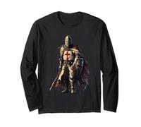 Medieval Templar Knight & Holy Crusader Warrior Long Sleeve T-Shirt