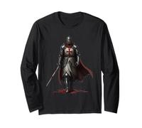Medieval Templar Knight & Holy Crusader Warrior Long Sleeve T-Shirt