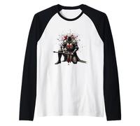 Medieval Templar Knight & Holy Crusader Warrior Raglan Baseball Tee