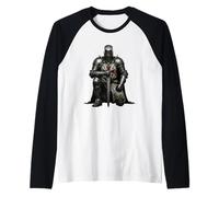 Medieval Templar Knight & Holy Crusader Warrior Raglan Baseball Tee