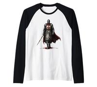 Medieval Templar Knight & Holy Crusader Warrior Raglan Baseball Tee