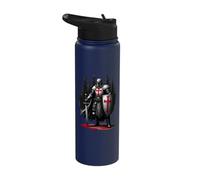 Medieval Templar Knight & Holy Crusader Warrior Stainless Steel Insulated Water Bottle