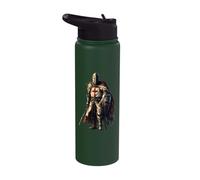 Medieval Templar Knight & Holy Crusader Warrior Stainless Steel Insulated Water Bottle